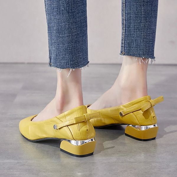 

plus size 41 women pumps low heels office work shoes female back bowtie square heels dress shoes pointed toe zapatos mujer 8551n #ov5k, Black