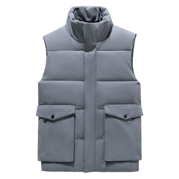 

men's vest winter down vest casual waistcoat men's sleeveless jacket plus size 5xl warm men's vest overcoats hat detachable n, Black;white