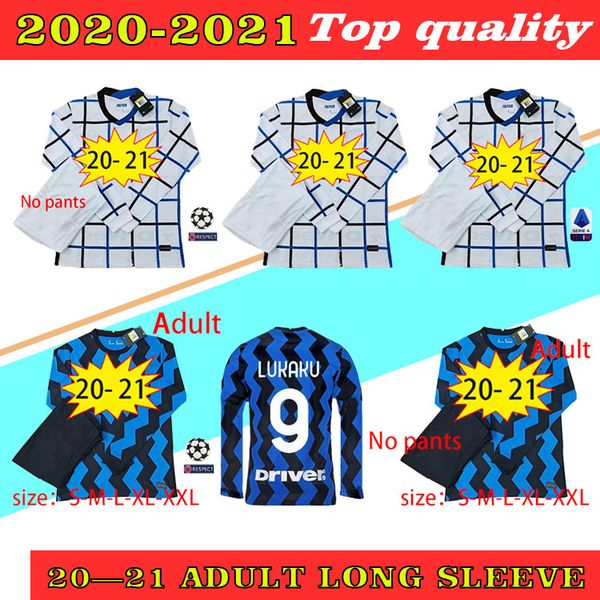 

20 21 iter milan футбол джерси с длинным рукавом eriksen lukaku alexis 2020 2021 perisic skriniar modín футбольная рубашка униформа мужчин, Black;yellow