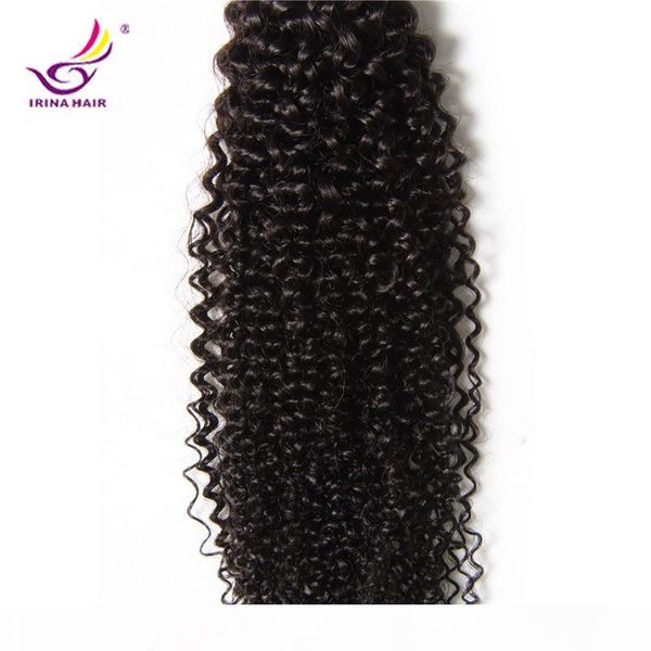 

2017 new arrival human hair extensions brazilian virgin hair 3 bundles brazilian virgin hair afro kinky curly wave can be dyed, Black