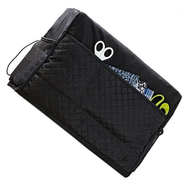 

portable durable with pockets easy clean foldable home sewing machine protective universal storage dustproof cover accessories1, Black