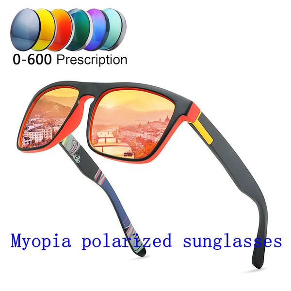 

prescription myopia sunglasses men women 0 to -600 minus degree optical double beam polarized sun glasses male fml