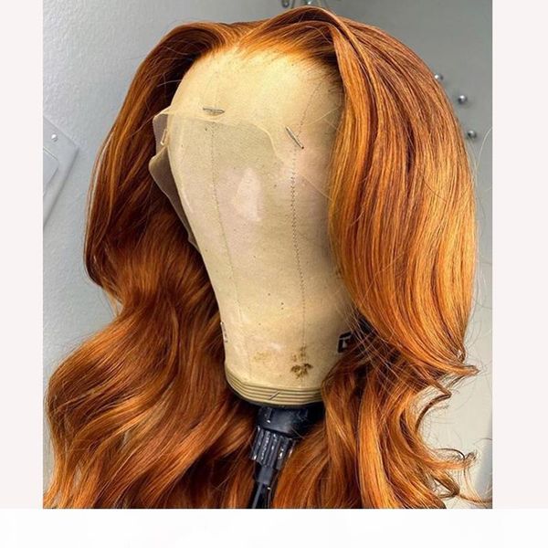 

13x4 6 lace part wig orange water wave wig for black women with baby hair 26 inch malaysia human hair wig, Black;brown