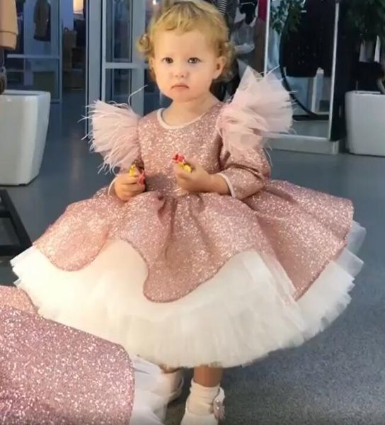 

blush pink flower girl dresses off shoulder ball gown tulle little girl pageant dresses wedding dresses vintage communion gowns v21, White;blue