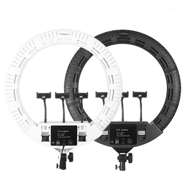 

flash heads 100w 22" ring lamp 55cm remote control light kit with handbag & tripod 640 led for makeup beauty nail skin1