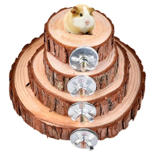 Forniture per piccoli animali scoiattolo criceto pappagallo uccello tavola di legno piattaforma per saltare giocattolo per animali domestici
