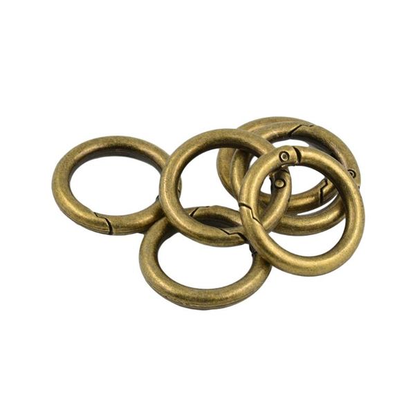 

napkin rings 6 pieces 28mm zinc alloy round spring snap hook clip key handbag purse shoulder strap