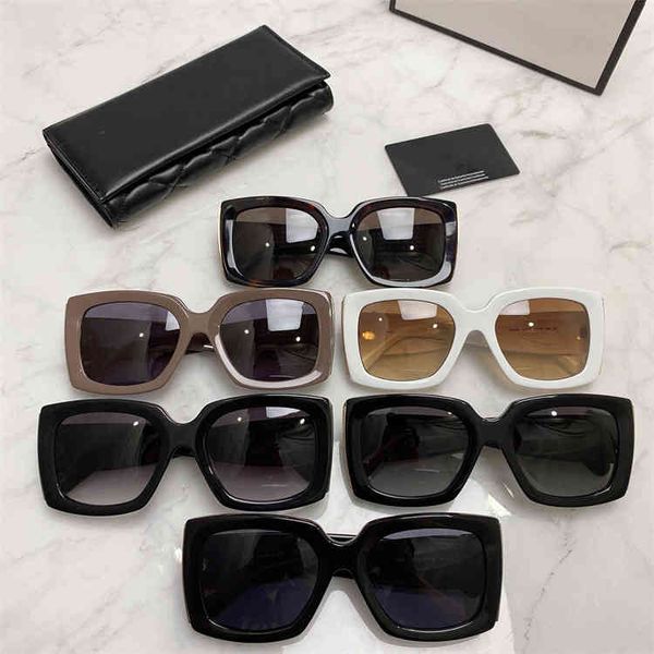 

2022 factory wholesale sunglasses women's net red wind same fashion plate personality large box trend ch5435, White;black
