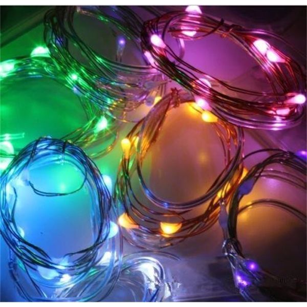 

fzn01 led string cr2032 battery 2m meter 20leds 3m 4m 5m 6m 10m operated micro mini light silver wire starry for christm
