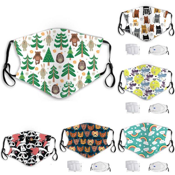 

filters masks cartoon with 2 face pm2.5 kids anti-fog haze dust protection reusable washabomso 9kb5