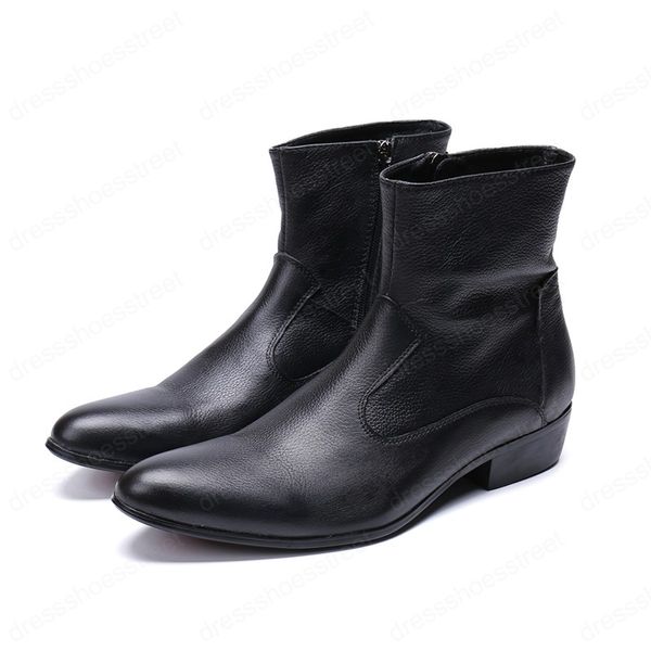 Новая классическая мужская обувь из натуральной кожи, мужская простая модная офисная обувь, официальные вечерние мужские модельные короткие сапоги
