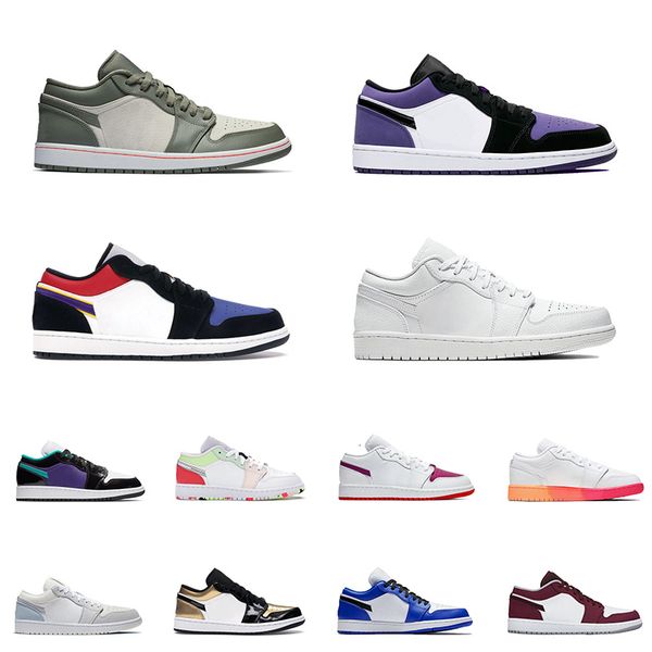 

new arrivals basketball shoes low ls active fuchisi sunrise triple white black tropical brown bordeaux sports sneakers size 36-45, White;red