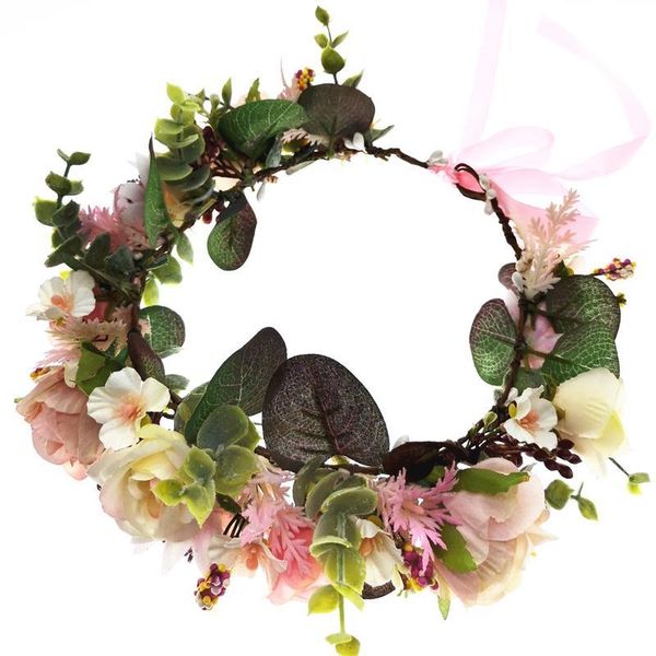 

12 pcs flowers crown festival headband women hair accessories headdress bridesmaid girl floral garland wedding floral qylhwc