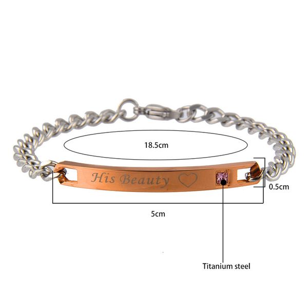 

titanium steel bracelets her king queen beast his beauty lettering crown love couple bangle for men&women s fashion jewe