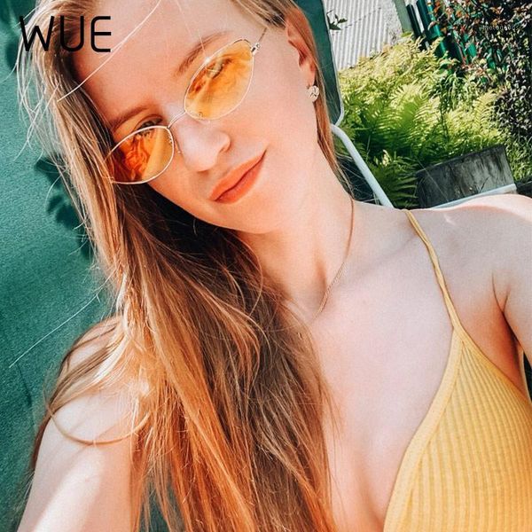 

sunglasses wue 2021 fashion vintage gradient sun glasses for female cute ladies cat eye women metal frame uv400 shades1, White;black