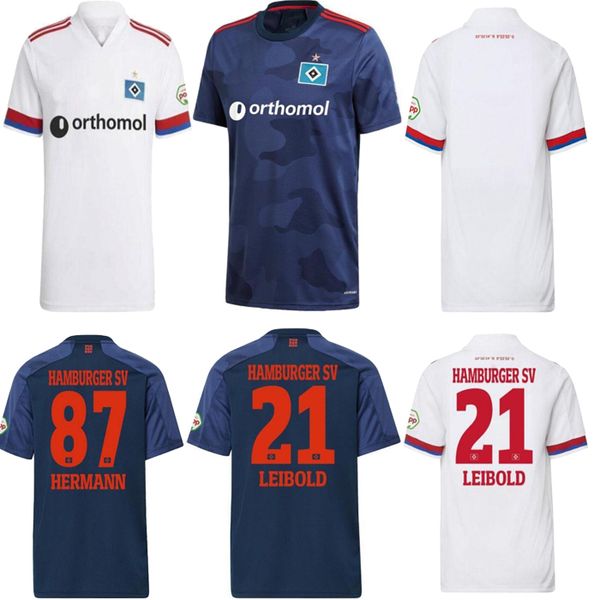 

new 2020 2021 hamburger sv soccer jerseys home away blue 20 21 hsv männer kinder uniformen men kits sets football shirts uniforms 2xl, Black