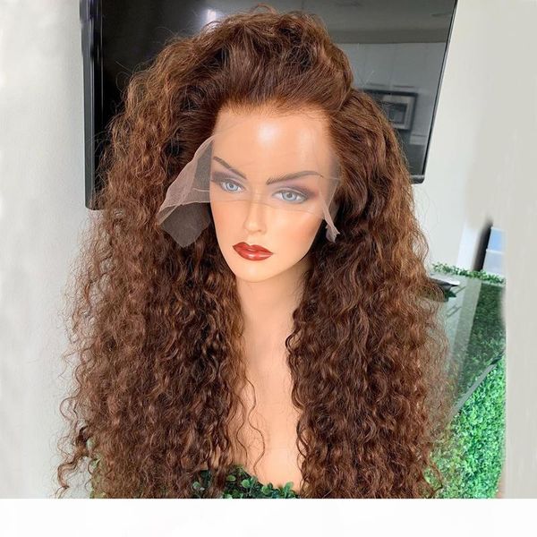 

180% brown color lace frontal wigs curly hair t part lace front human hair wigs preplucked brazilian wigs curly remy human hair, Black;brown