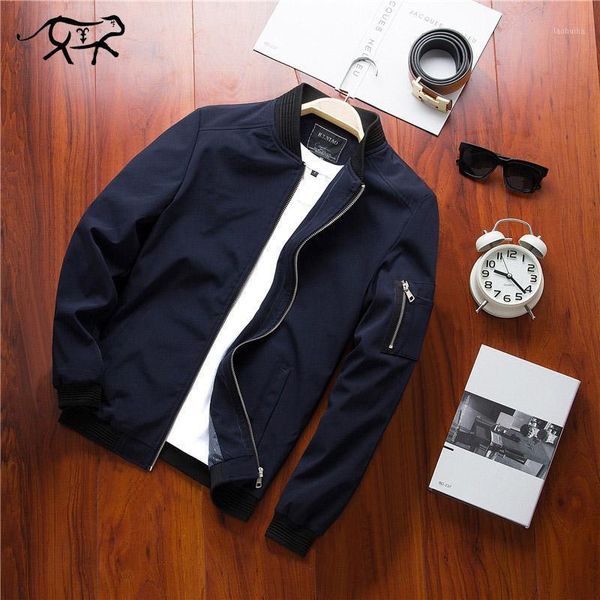 

new spring mens jackets fasion autumn zipper coats casual v-neck bomber jacket slim fit male pilot outwears mens brand clothings1, Black;brown