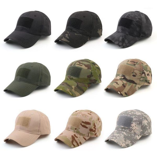 Cappello mimetico da esterno Berretti da baseball Semplicità Tattico Esercito militare Camo Cappellino da caccia Cappelli Sport Ciclismo per uomo Maschere per adulti