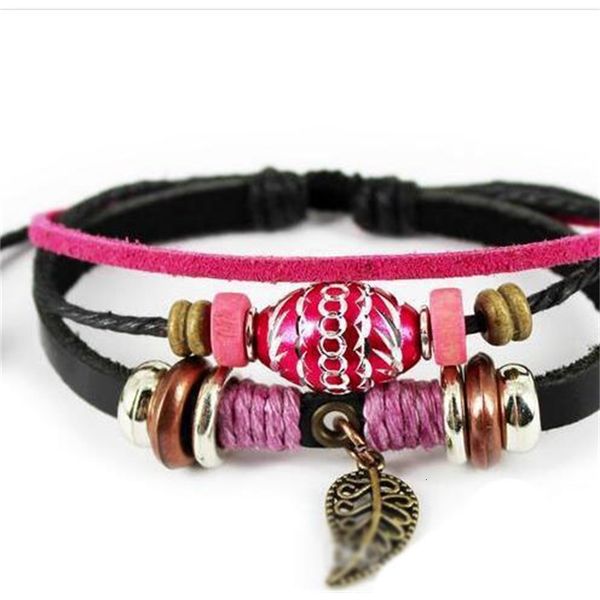 

stone green mix 8 natural colors design handmade leather bracelet for woment5cm, Golden;silver