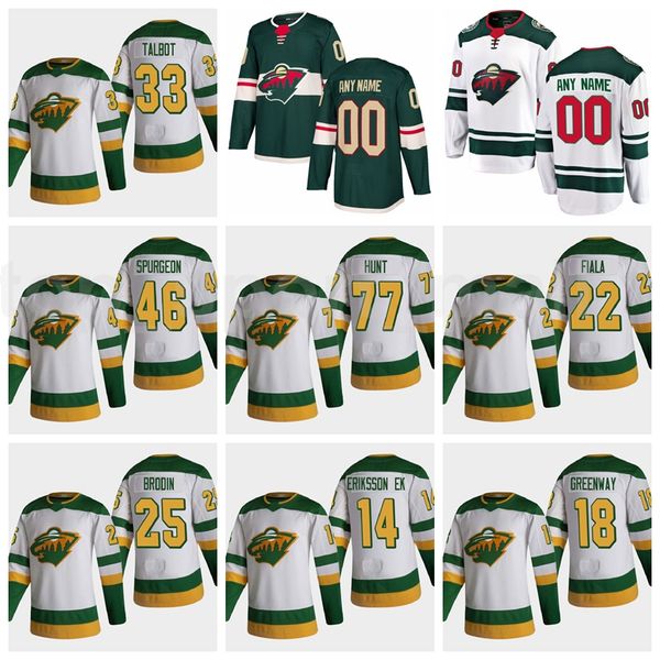 

men hockey minnesota wild reverse retro 23 marco rossi jersey 97 kirill kaprizov 33 cam talbot 46 jared spurgeon 14 joel eriksson ek, Black;red