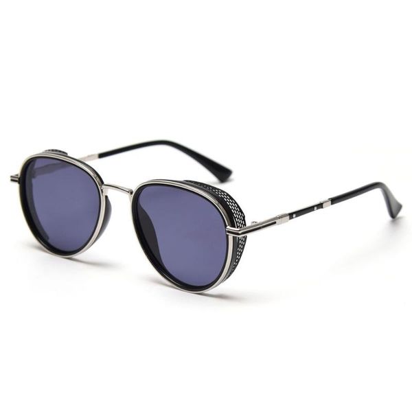 

sunglasses veshion steampunk retro polarized for men shield male sun glasses women v400 metal blue windproof driving, White;black