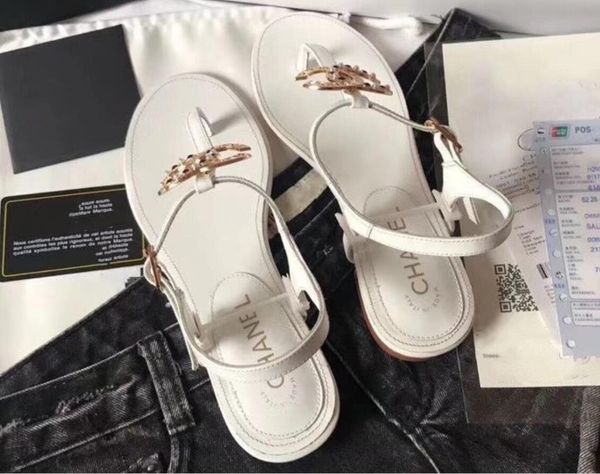 

designer women summer dress sandals leather color matching rubber sole flip flops ladies beach casual sandals italian famous brand summer fa, Black