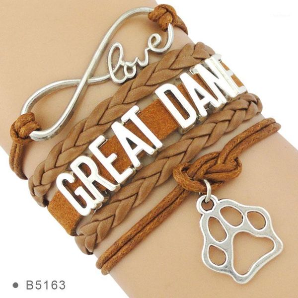 

infinity love dog person dog mom lover wheaton terrier pomeranian basset hound husky huskies great dane bracelets for women1, Golden;silver