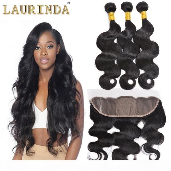 

brazilian body wave virgin hair weaves 3 bundles with lace closures 8a grade unprocessed indian cambodian remy human hair, Black;brown