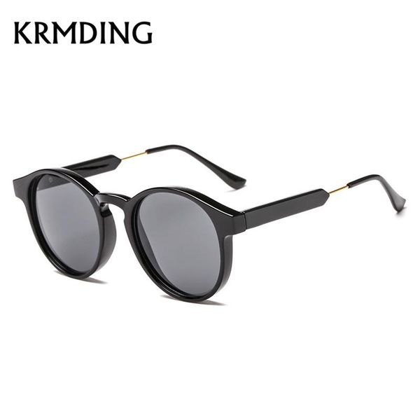 

new retro round sunglasses women's men's brand design transparent female sunglasses men's feminino lunette soleil, White;black