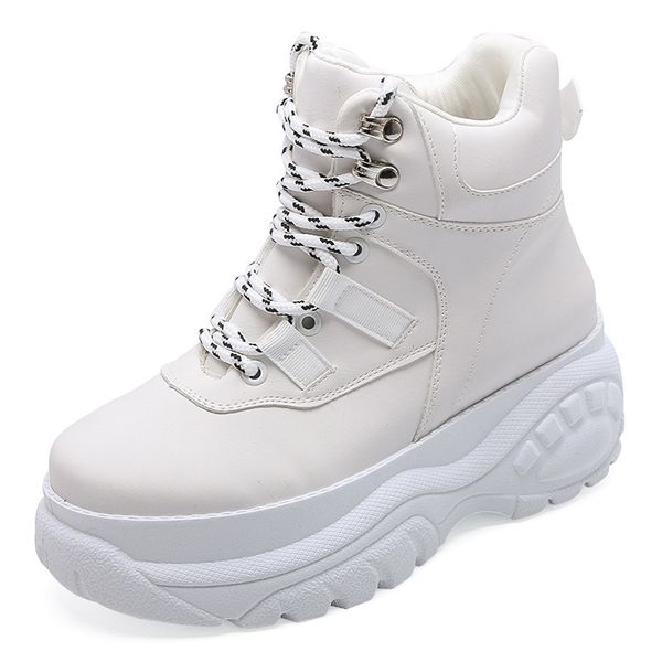 

yween women casual shoes breathable female fashion sneakers women lace up increasing girls shoes chaussures femme trainers 201202, Black