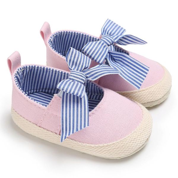 

first walkers toddler baby girl shoes born girls soft soled casual cotton princess striped crib prewalker one pairs