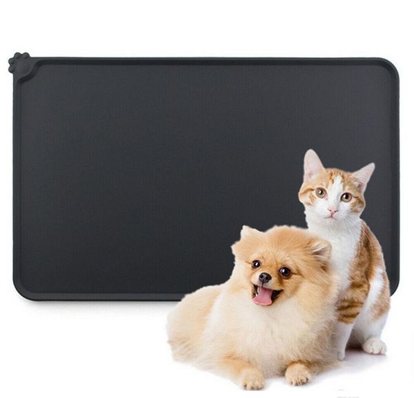 

grey 47*30cm new sile pet feeding mat non slip pet food water placemat for dog c wmtqux xhlight