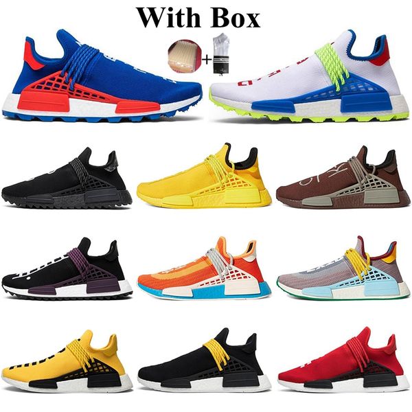

with box 2021 pharrell williams human races tennis men running shoes white red legacy purple equality womens runners mens trainers sneakers