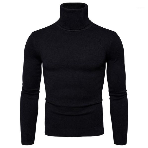 

winter high neck thick warm sweater men1, White;black