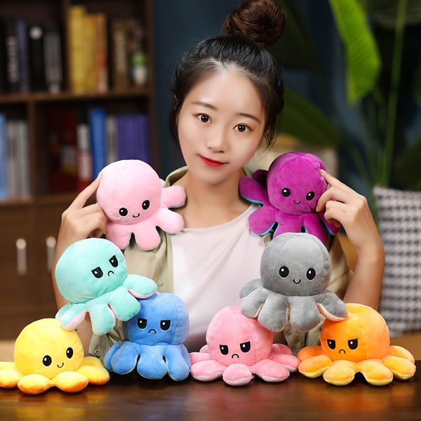 

reversible flip ocs stuffed plush doll soft simulation reversible plush toys color chapter plush doll child toys wholesale