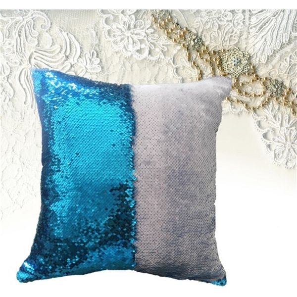 

sublimation mermaid cushion sequin pillow cover throw decorative pillowcase that change color gifts for girls stock