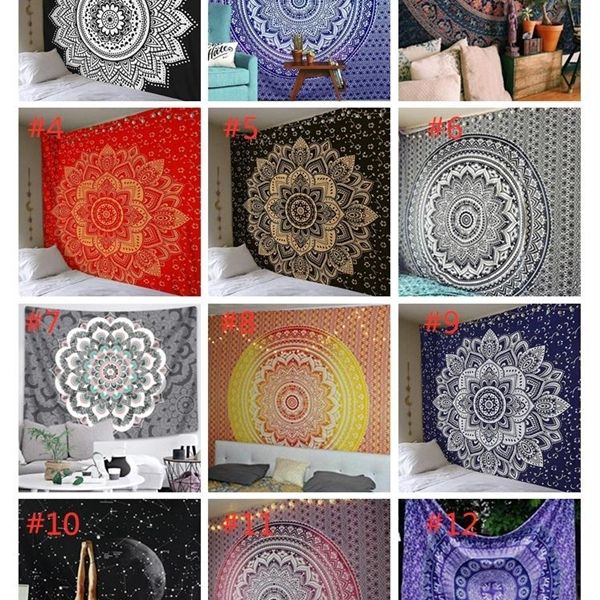 

21 designs bohemian mandala tapestry beach hippie throw map yoga mat polyester shawl multifunctional bath towels wall hanging decor dhf2578