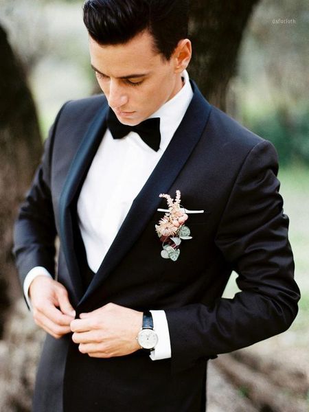 

anniebritney black 3 piece slim fit men fashion suit cutsom groom wedding tuxedo prom wedding tailor made men suit with pants1, White;black