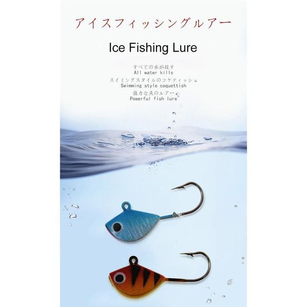 

gobygo 4pcs 2.5cm 2.5g ice jig metal lead head fishing lure ice bait fishing hooks luminous bait carp fishing artific jlleed