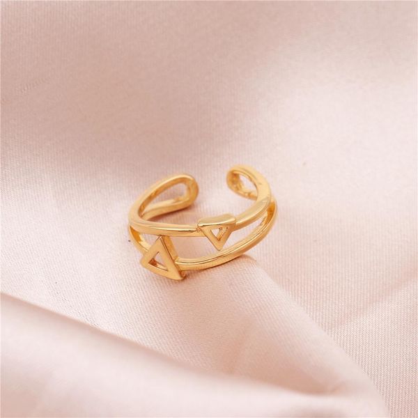 

треугольники регулируемые носки кольца набор простых открытых тонких полосных половых манжеты кольцо указательного пальца кольца открытые ко, Silver