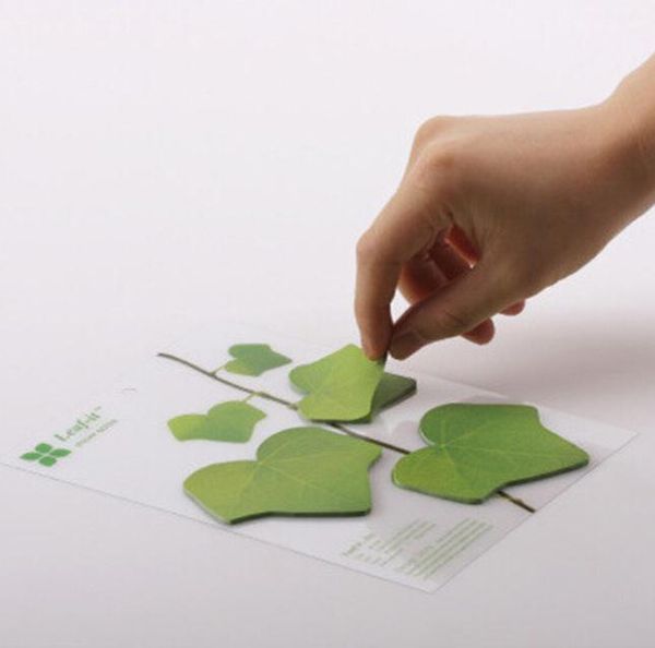 

d19 1 set lifelike leaf memo pad paper diy scrapbooking sticker student stationery bookmarks notebook sticky note room decor h wmtncx