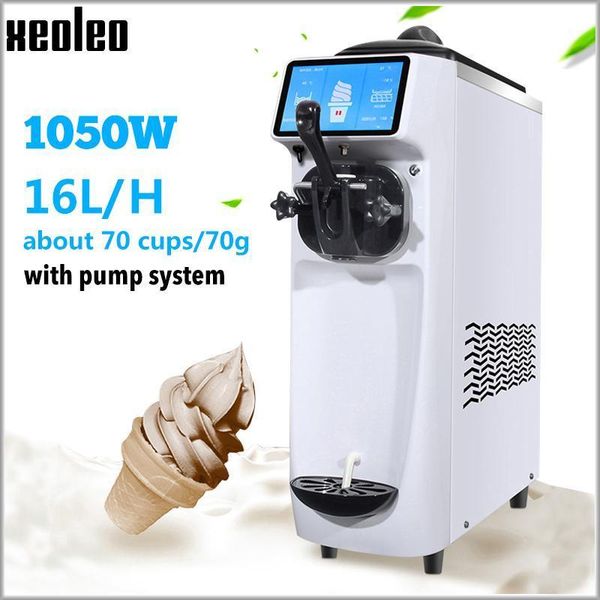 

xeoleo 18l/h ice cream maker pre-cooling ice cream mahine 1150w commercial single flavor yogurt machine air pump system1