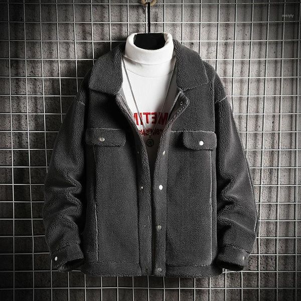 

men's cotton-padded clothes 2020 autumn winter new slim pure color warm padded clothes loose casual fashion youth men's wear1, Black