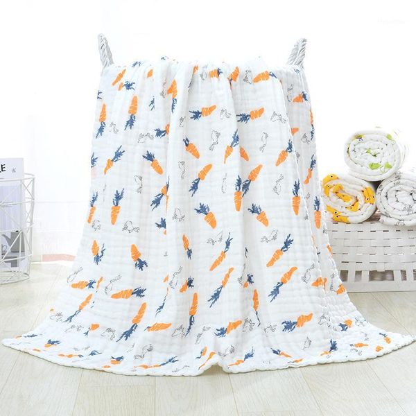 

blankets & swaddling baby blanket soft bath towel bedding set cotton infant wrap quilt 6 layer gauze1