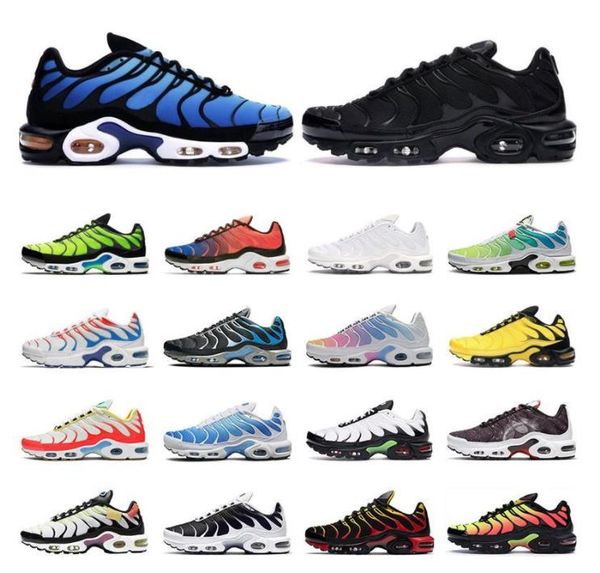 

2020 mens tn plus women running shoes triple black white rainbow hyper blue supernova brushstroke camo men trainers outdoor sports sneakers