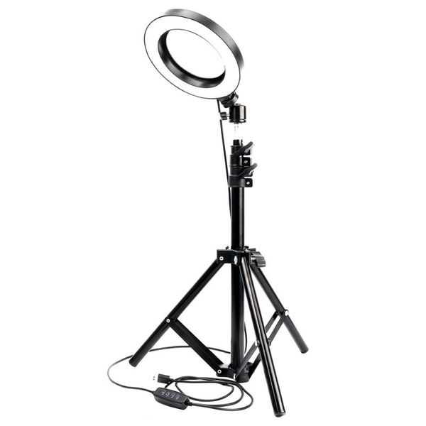

1.7 meters dimmable led studio camera ring light p phone video light lamp with tripods beauty room selfie ring fill