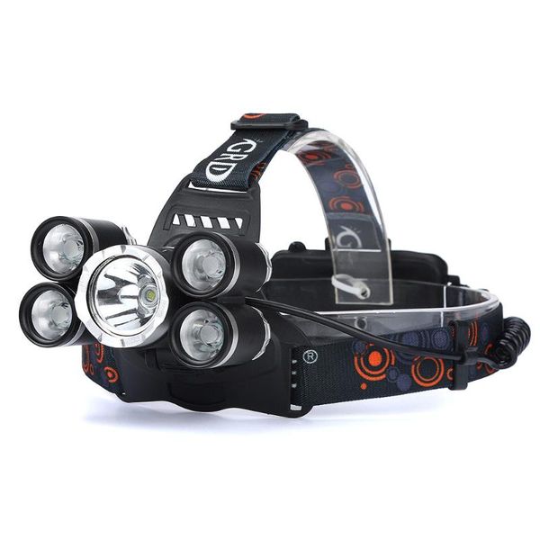 

bike lights outdoor accessories light 35000 lm 5x cree xm-l t6 led rechargeable headlight travel climbing head torch headlamp 1028