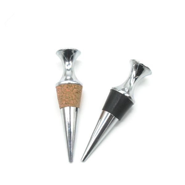 

factory creative zinc alloy wine ser metal sealed bottle type wine bottle ser fashion cork flat head wine ser customization