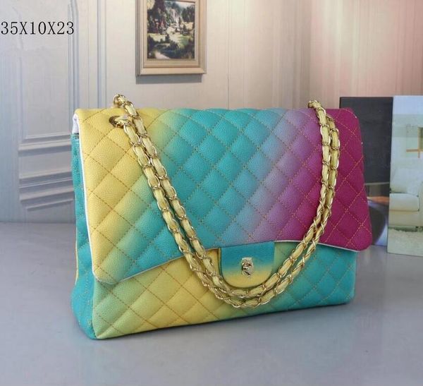 

plaid floral shoulder bags lady single chain designer handbags new totes purse women fashion classic cross body flap gold popular versatile